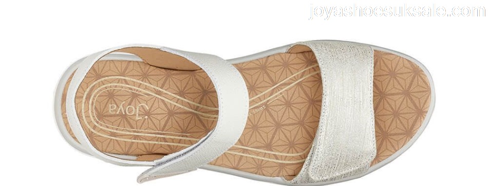 Joya Sandals | Flores Beige Metallic