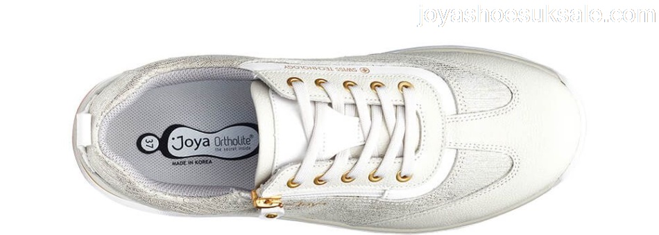 Joya Fashion Sneaker | Laura Beige/White